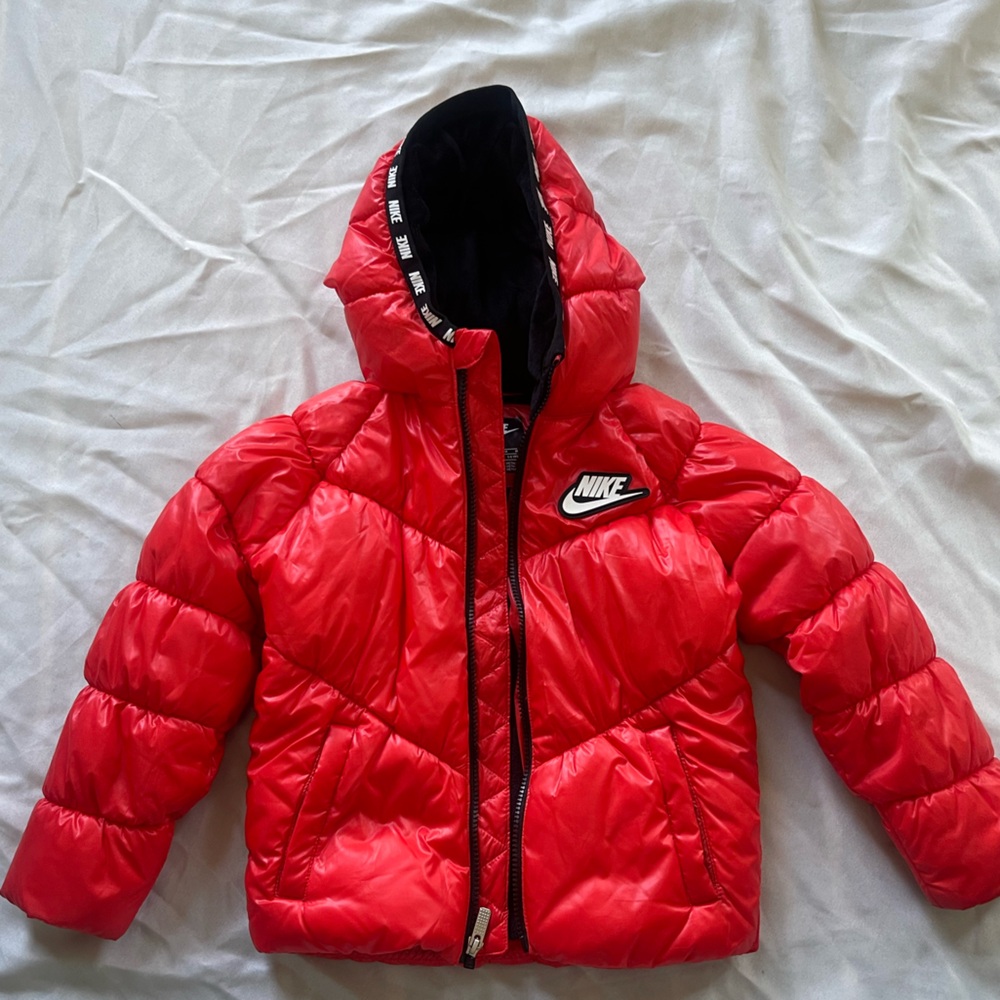 Nike Boys Bright Orange Puffer Coat